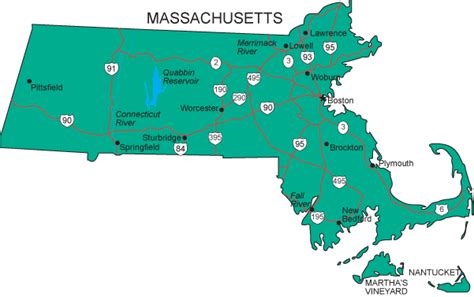 Ma Map Massachusetts State Map