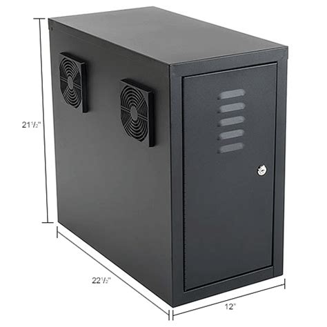 Global Industrial Computer Cpu Side Cabinet With Frontrear Doors And