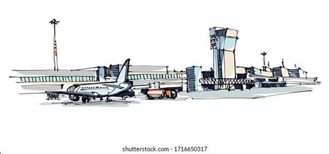 619 Airport Pencil Sketch Snímků Stock Fotografií A Vektorů Shutterstock