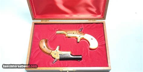 Cased Pair Colt Lord And Lady 22 Short Cal Single Shot Deringers Circa 1983