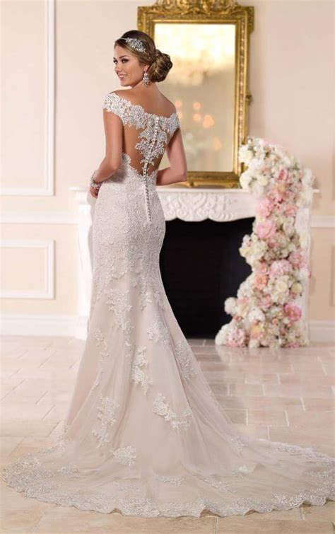 Illusion Lace Back Wedding Dress Stella York Wedding Dresses