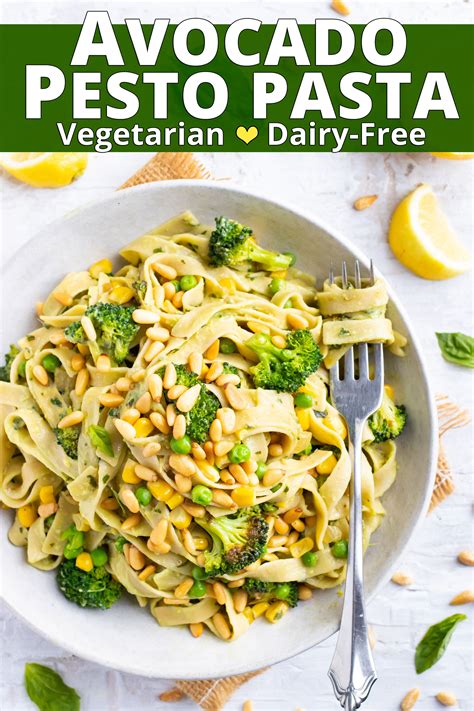 Healthy Avocado Pesto Pasta Recipe Evolving Table Recipe Vegan