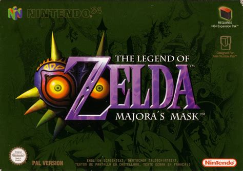 The Legend Of Zelda Majoras Mask 2000 Box Cover Art Mobygames