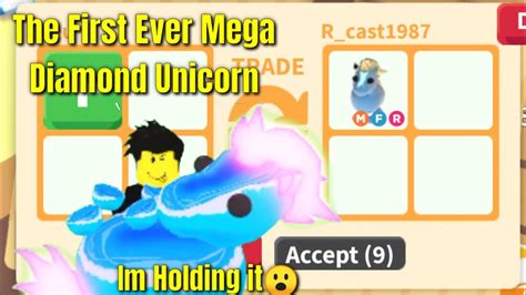 The First Ever Mega Diamond Unicorn In Adopt Me Giveaway Youtube
