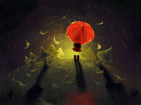Under The Red Umbrella By Bentanana On Deviantart
