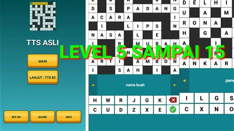 Kunci Jawaban Game Tts Asli Level 6 7 8 9 10 Sampai 15 Youtube