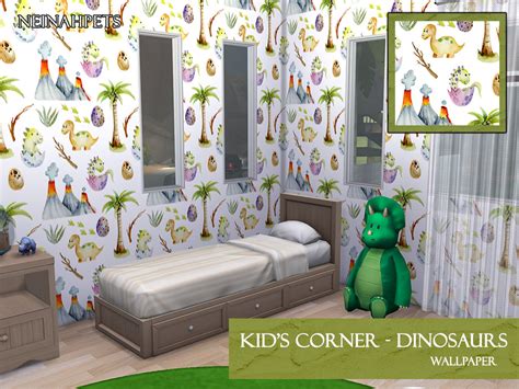 The Sims Resource Kids Corner Dinosaurs Wallpaper