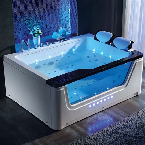 New Design Whirlpool Bathtub With Big Waterfall For 2 Person Modern