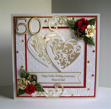 Congratulations 50th Golden Anniversary Cards Using The Hearts And