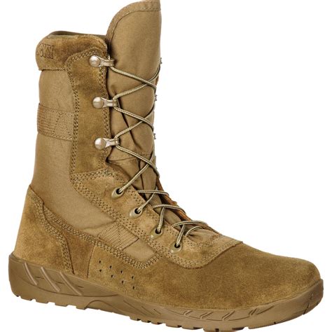 Lightweight Coyote Brown Commercial Military Boot Rocky