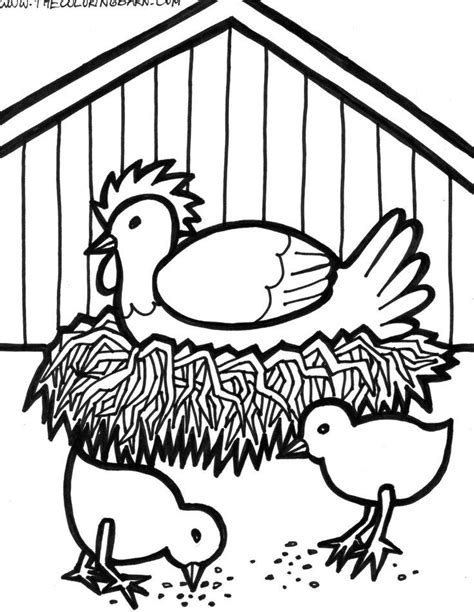 Kids will love drawing and coloring the farm animals coloring pages. Black And White Farmyard Coloring Pages For Kids ...