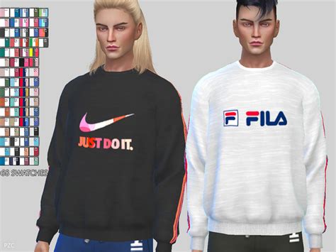 Sporty Sweatshirts 056 By Pinkzombiecupcakes Sims 4 Male Clothes