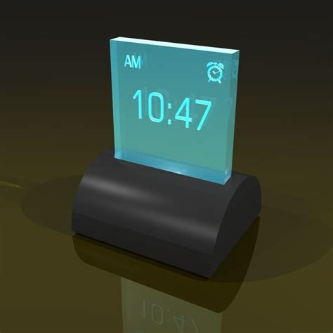 Looking for digital clock fonts? 3d model illuminated digital alarm clock