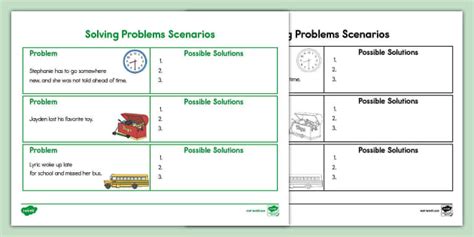 Problem Solving Scenarios Esl Esl Worksheets Twinkl