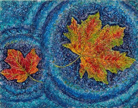 Fall Leaves Autumn Abstract Painting Giclee Art Print Etsy