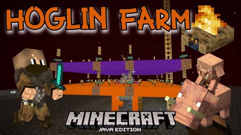 Efficient Hoglin Farm 1700 Per Hour Minecraft Java 116 Youtube