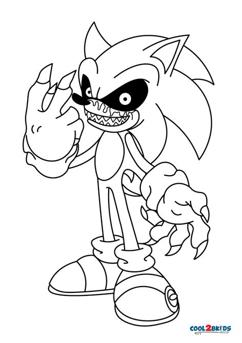 Dibujos De Sonic Exe Para Colorear Páginas Para Imprimir Gratis