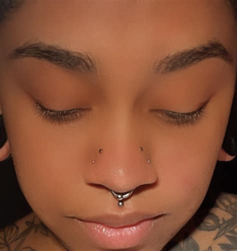 Double High Nostrils Paired Nostrils Stretches Septum And A Standard