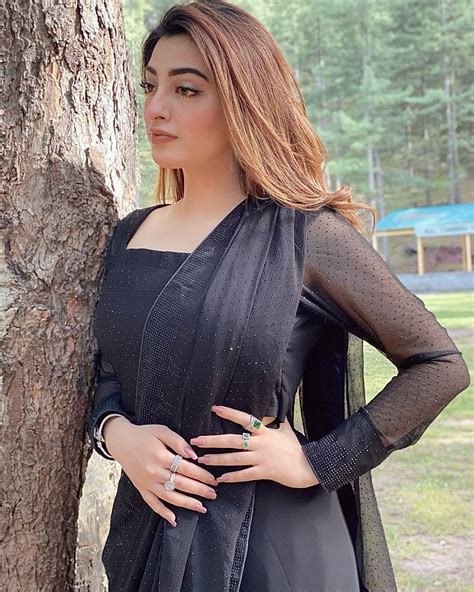 Nawal Saeed Looks Stunning In Black Saree Photos