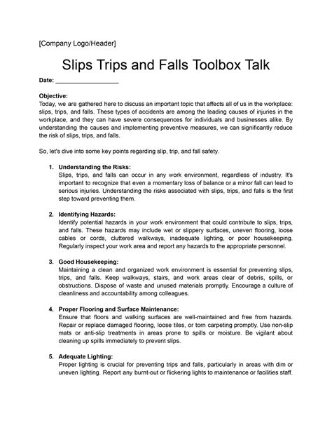 Toolbox Talk Templates Download And Print For Free