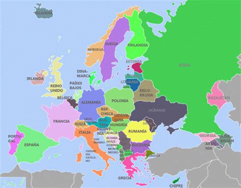 Banderas De Países De Europa Con Nombres Y Capitales