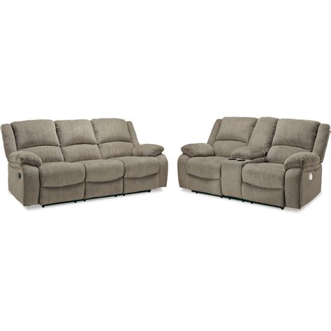 Draycoll Reclining Sofa And Power Reclining Loveseat 76505u3 By