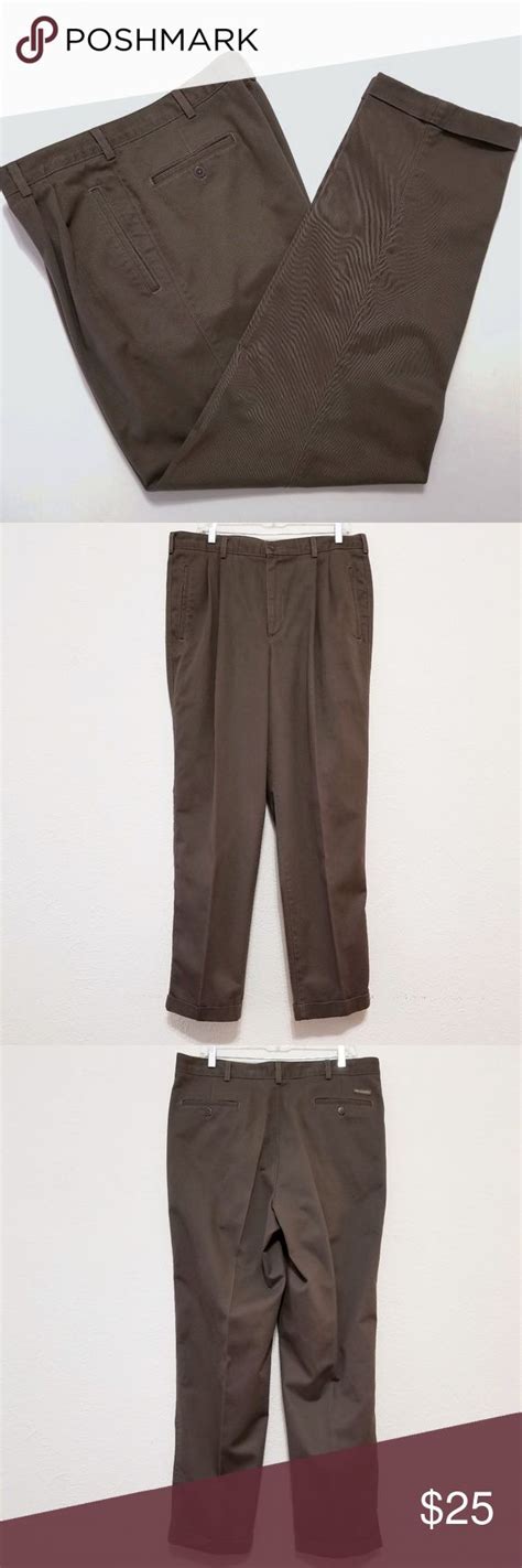 Savane Mens Khaki Pants Size 36x32 Brown Khaki Pants Men Khaki
