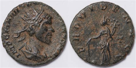 Ancient Roman Imperial Coin Quintillus Ad 270 Æ Antoninianus Siscia