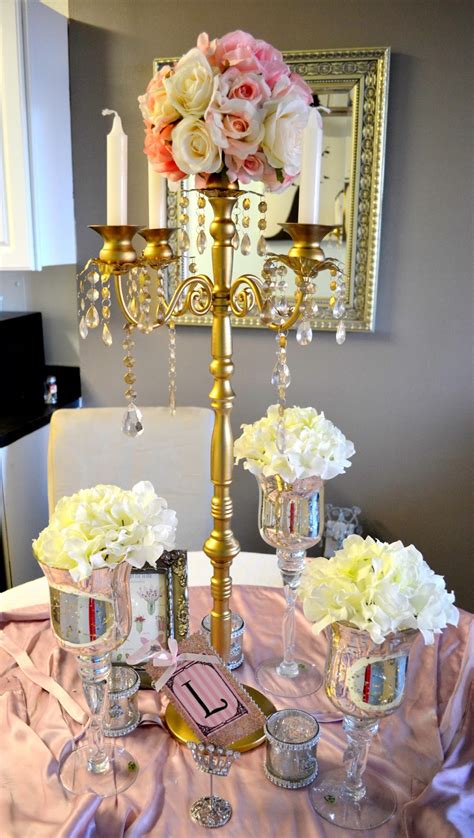 Here are some easy projects to add something special to your next impress your guests with one of these beautiful handmade centerpieces from some of our favorite. THE ROSE COLORED AISLE: DIY- How to make your own gold candelabra