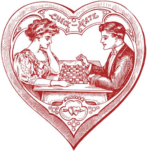 Victorian Heart Valentines The Graphics Fairy