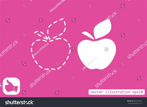 Apple Logo Icon Vector Eps 10 Stock Vector Royalty Free 584224567