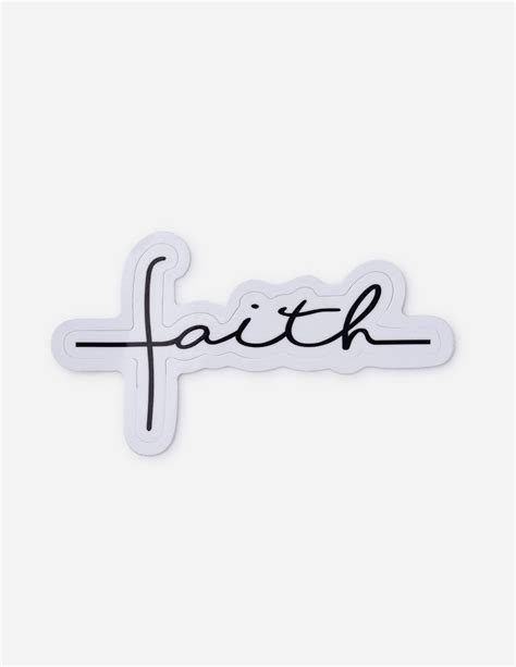 Cursive Faith Sticker Christian Stickers Elevated Faith