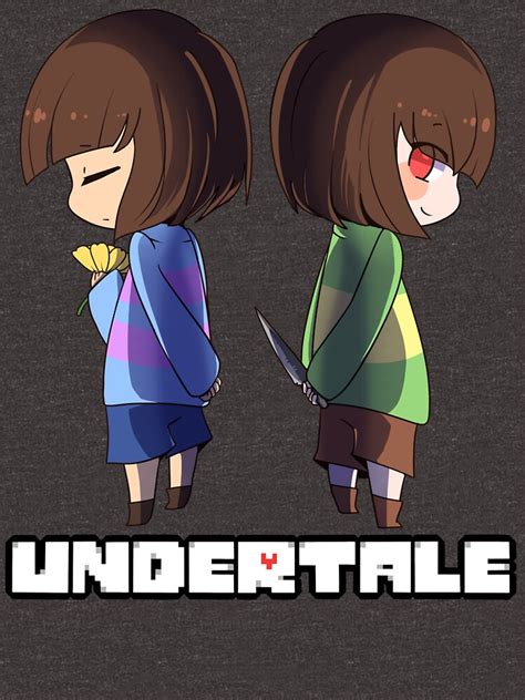 Undertale Chara And Frisk T Shirt By Coolguyenzo Redbubble