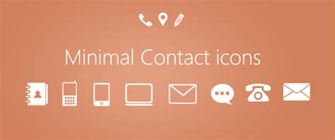 minimal contact icons psd    freebie