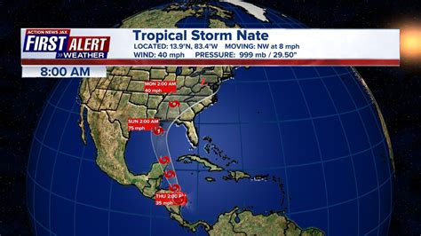 Tropical Storm Nate Projected To Impact Gulf Coast Local Impacts