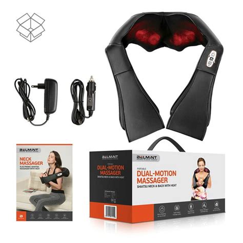Belmint Portable Shiatsu Neck And Back Dual Motion Massager With Heat Sold By Belmint Rakuten