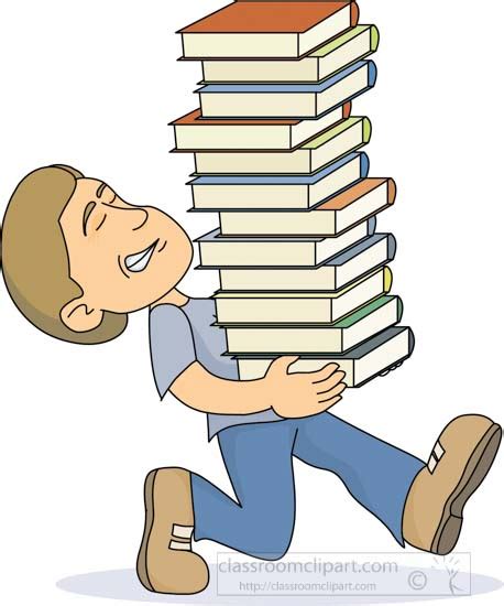 Book Clipart Clipart Studentholdingstackbooks Classroom Clipart