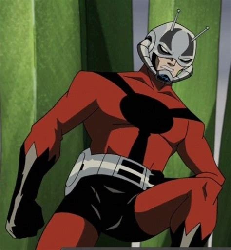An Animated Image Of A Man In A Red And Black Costume With His Hands On