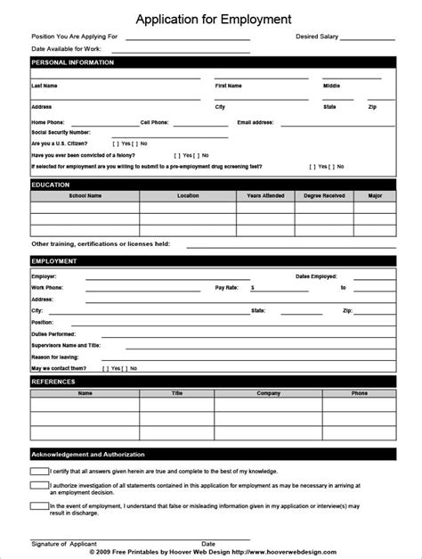 17 Sample Hr Application Forms And Templates Pdf Doc