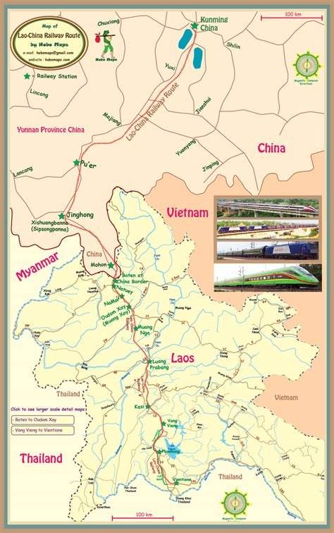 Laos China Railway Map