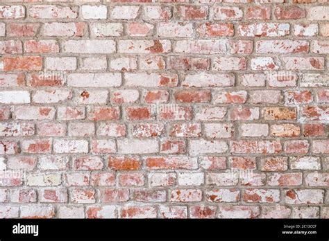 Texture Of Old Rustic Brick Wall Painted With White Stock Photo Alamy
