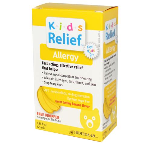 Homeolab Usa Kids Relief Allergy For Kids 2 Banana Flavor 085 Fl