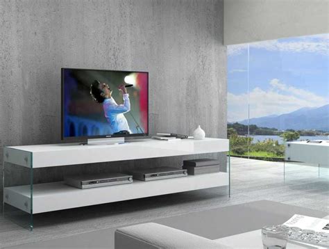 Image Gallery Of High Gloss White Tv Cabinets View 2 Of 15 Photos