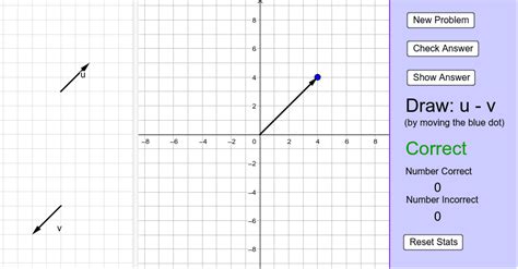 Vector Addition And Subtraction Practice Geogebra