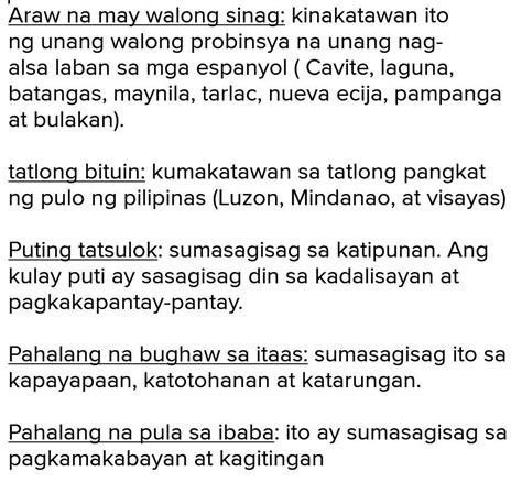 Ano Ang Ibig Sabihin Ng Kulay Bughaw Sa Watawat Ng Pilipinas