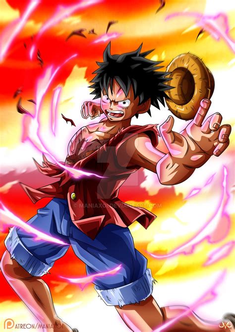 Just posting this so my profile does not collect too much dust lol. Luffy, Second Gear ! by Maniaxoi on DeviantArt