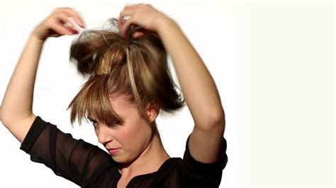Classy Fake Bang Top Knot Bun - YouTube