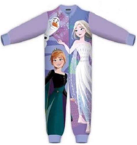 Frozen Onesie Paars Anna Elsa En Olaf Pyjama Huispak Maat 98