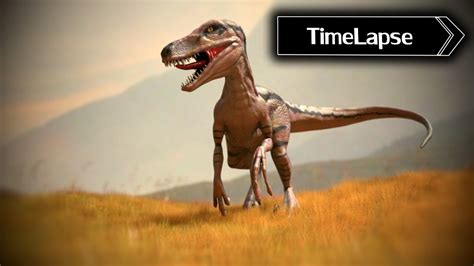 Velociraptor Timelapse By Blender And Zbrush Modeling Sculpting Texturing Rigging Youtube