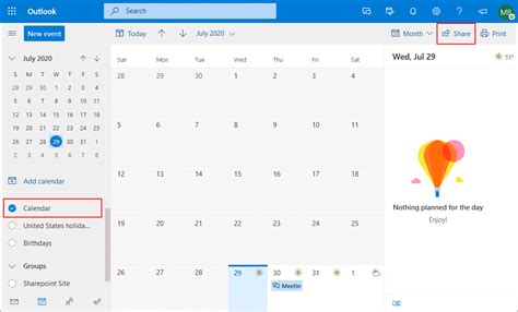 How To Create A Shared Calendar In Outlook 365 Moon Phase Calendar